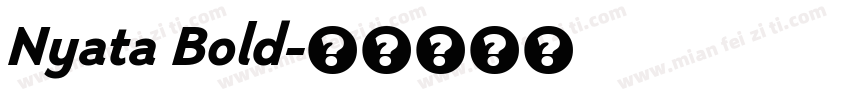 Nyata Bold字体转换